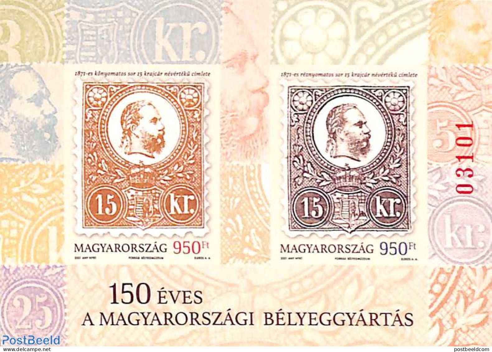 Hungary 2021 150 Years Stamps S/s With Red Number, Mint NH, Stamps On Stamps - Neufs