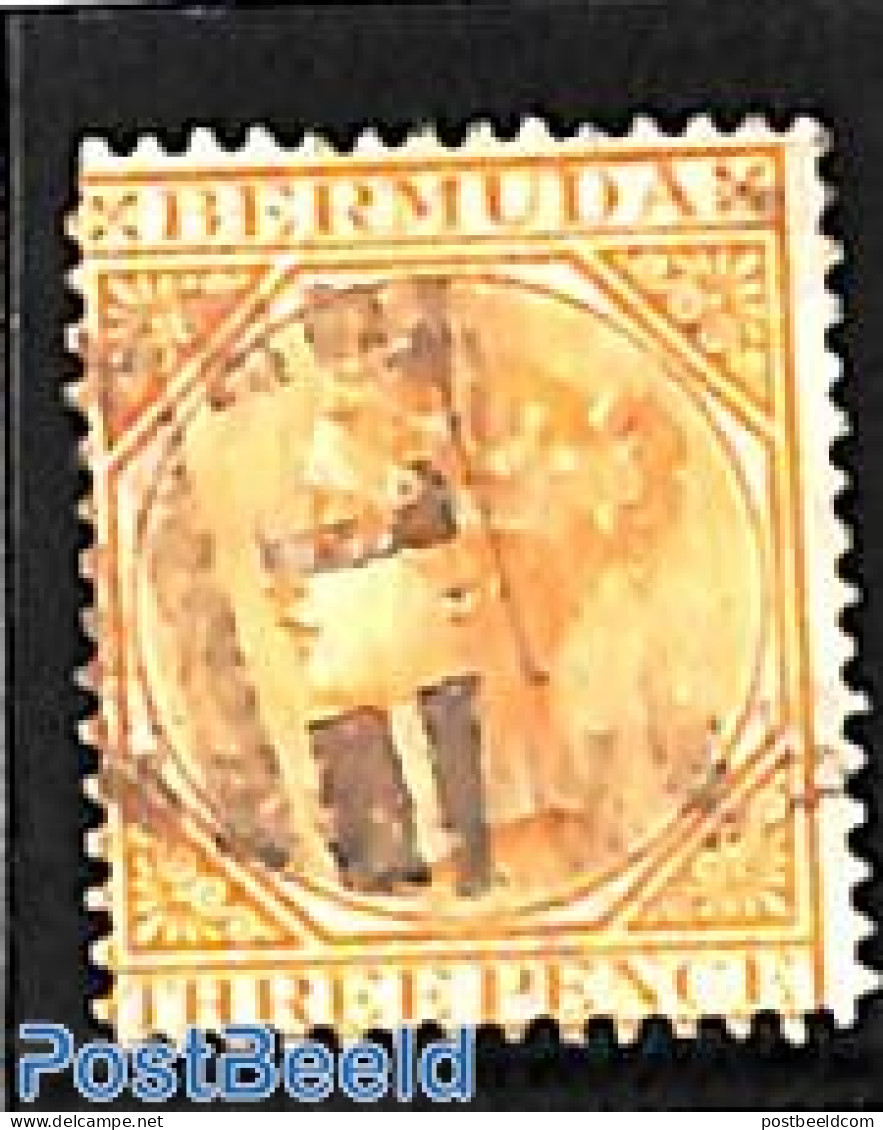 Bermuda 1865 3d, Perf. 14, Used, Used Stamps - Bermuda