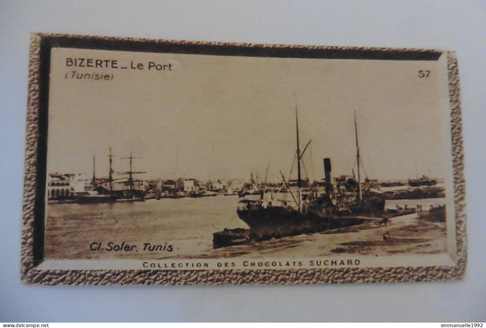 Chromo Collection Chocolat Suchard - Tunisie - Bizerte - Le Port N°57 - Soler - Suchard