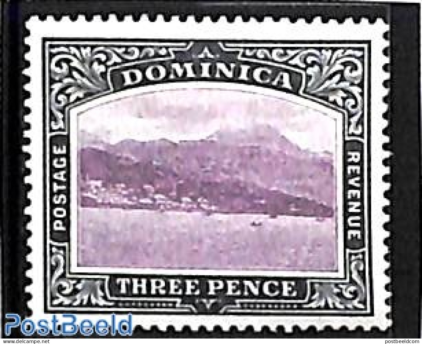 Dominica 1903 3d, WM Crown-CC, Stamp Out Of Set, Unused (hinged) - República Dominicana