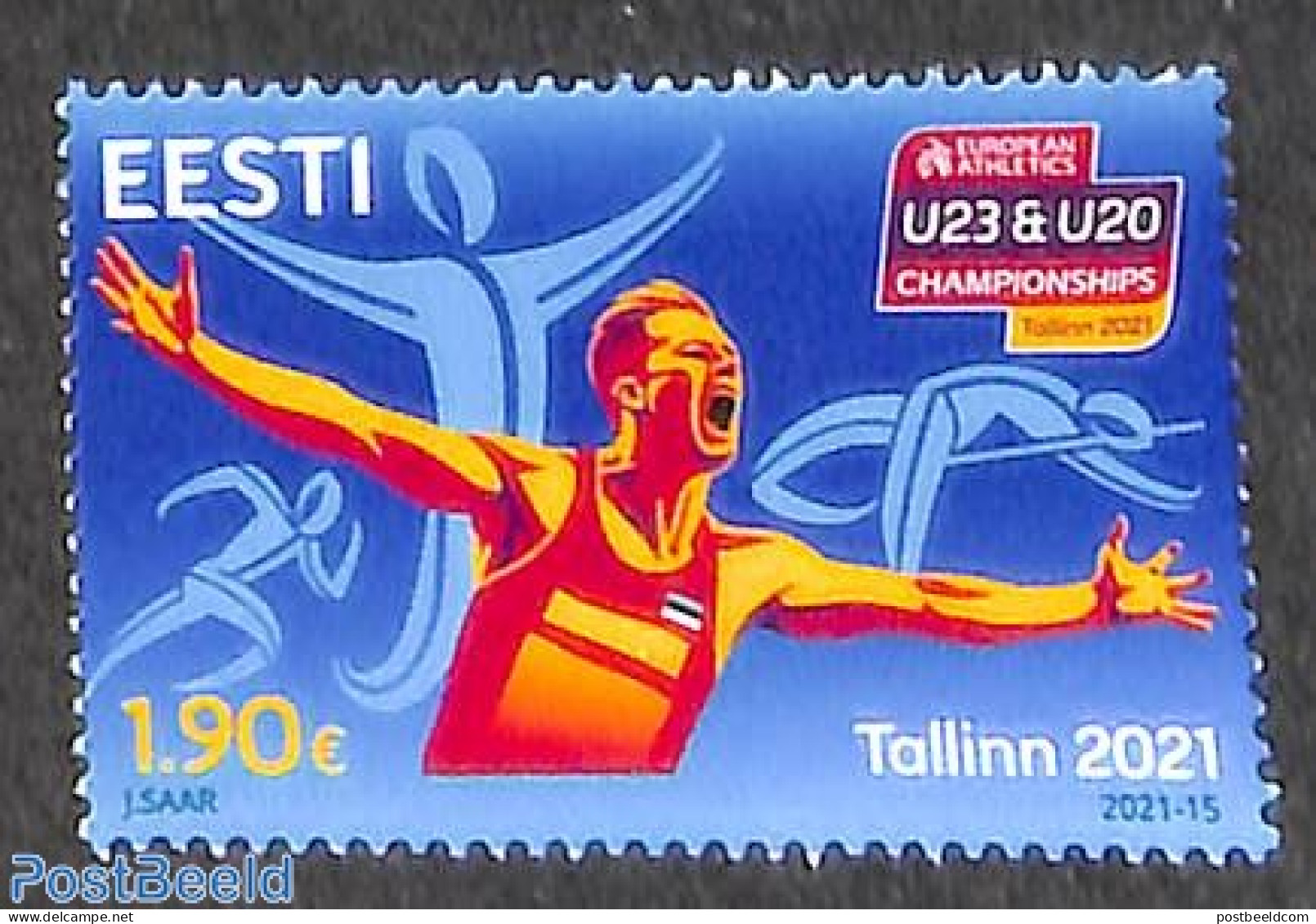 Estonia 2021 Athletic Games 1v, Mint NH, Sport - Athletics - Athletics