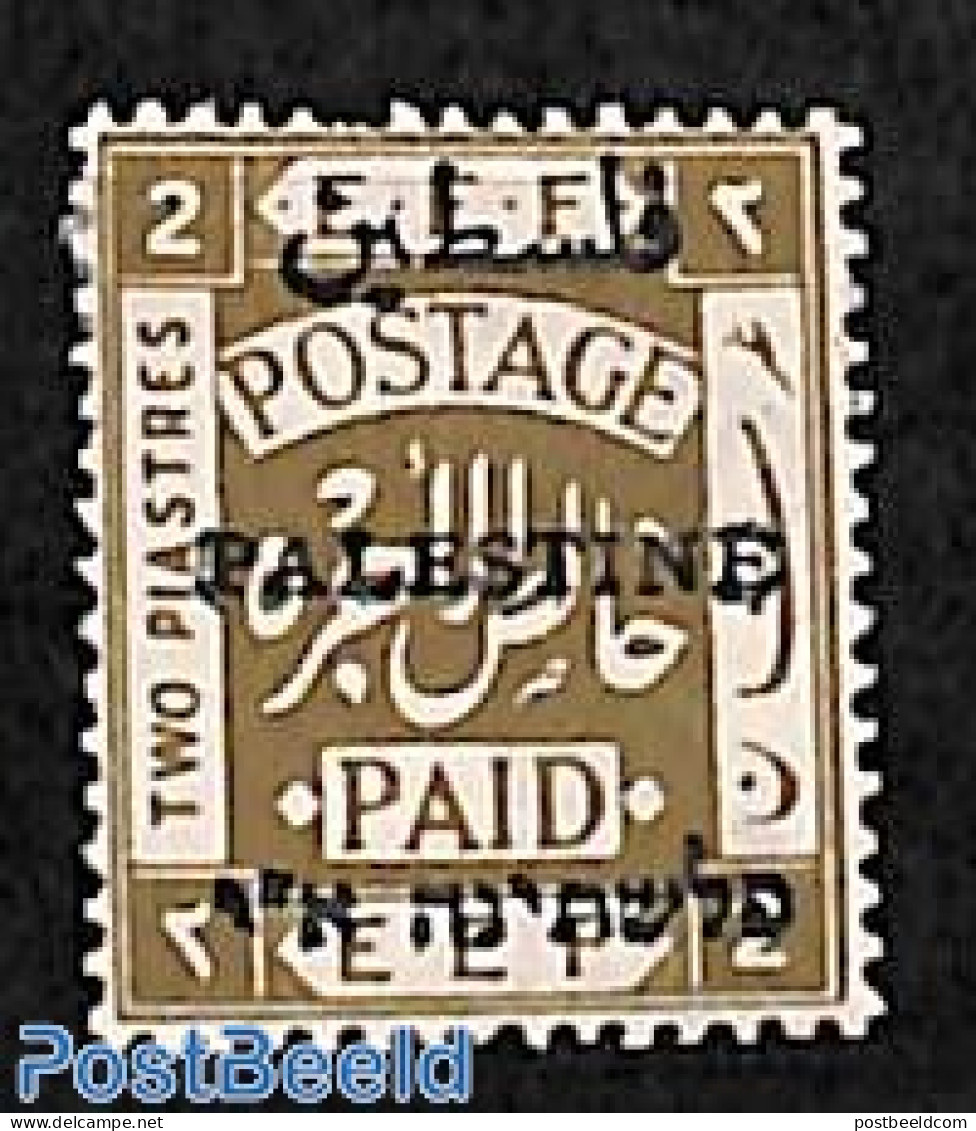 Palestinian Terr. 1920 2p, Stamp Out Of Set, Unused (hinged) - Palästina