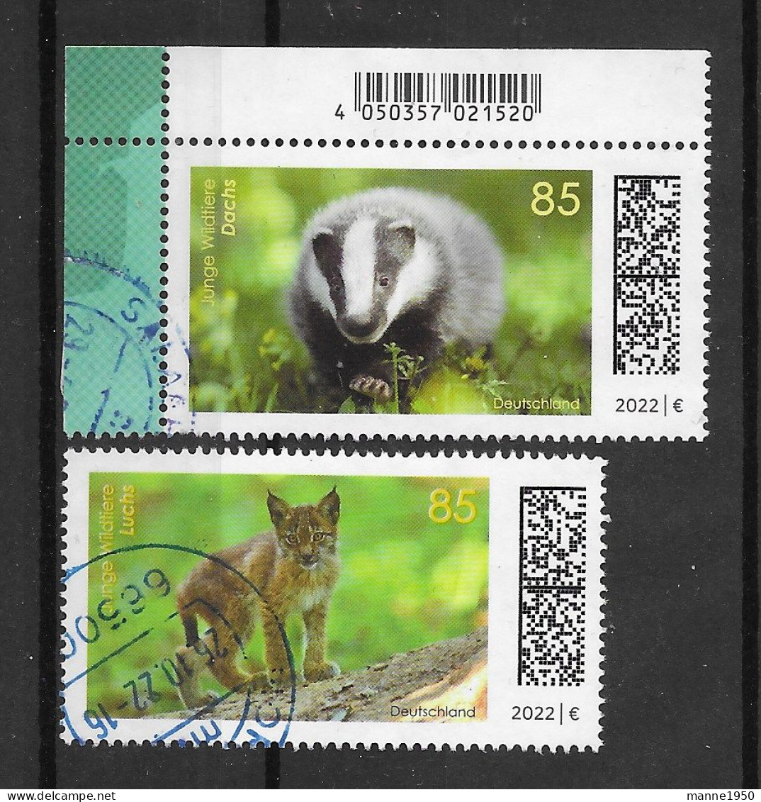 BRD/Bund 2022 Tiere Mi.Nr. 3681/82 Gestempelt - Usados