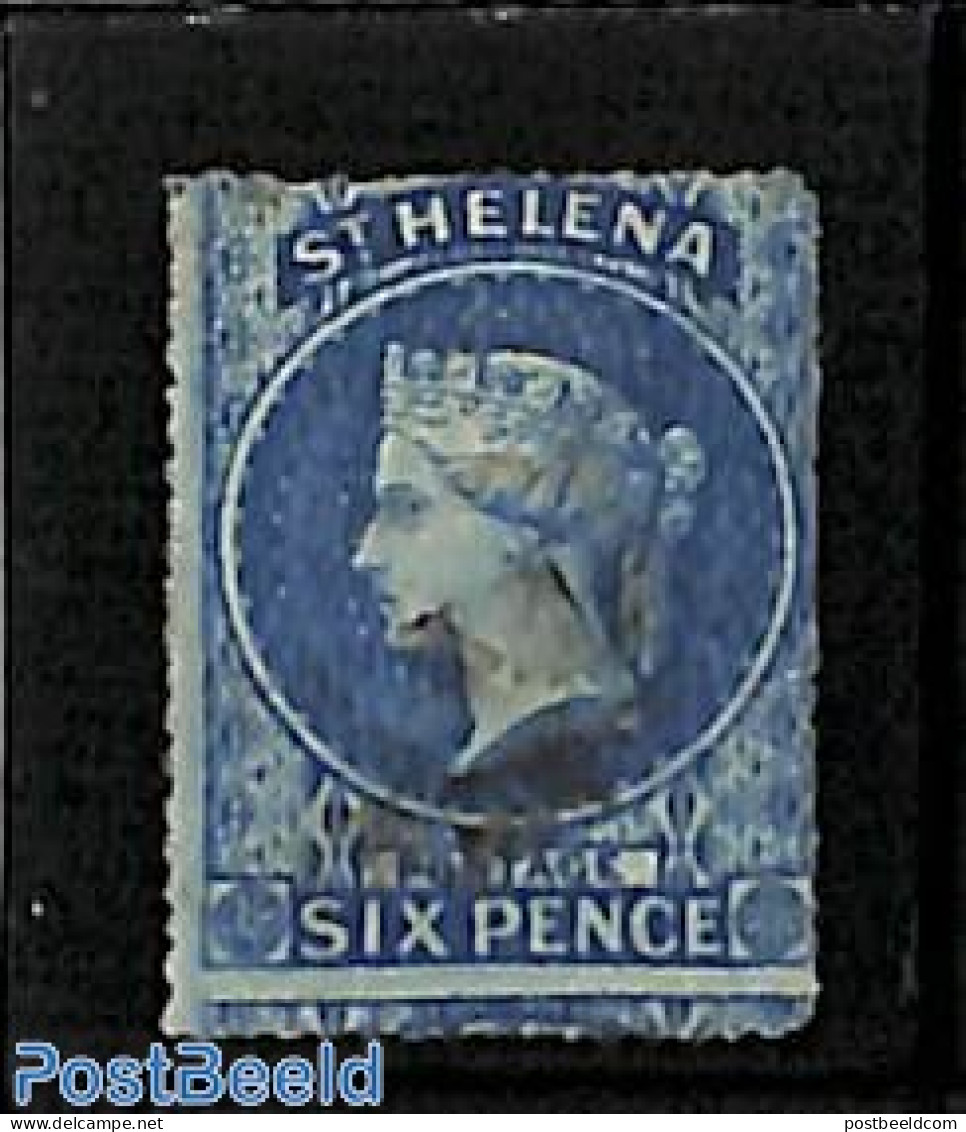 Saint Helena 1861 6d, Used, Rough Perf., Used Stamps - Sainte-Hélène
