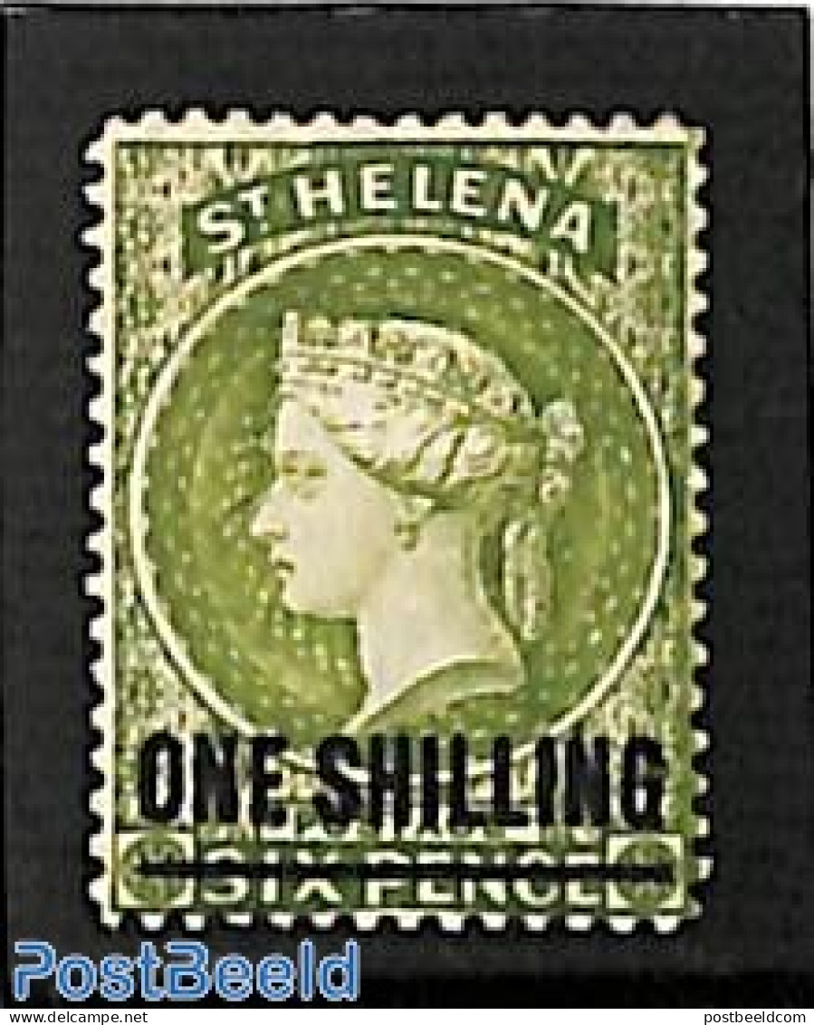 Saint Helena 1884 ONE SHILLING On 6d, Stamp Out Of Set, Unused (hinged) - Sainte-Hélène