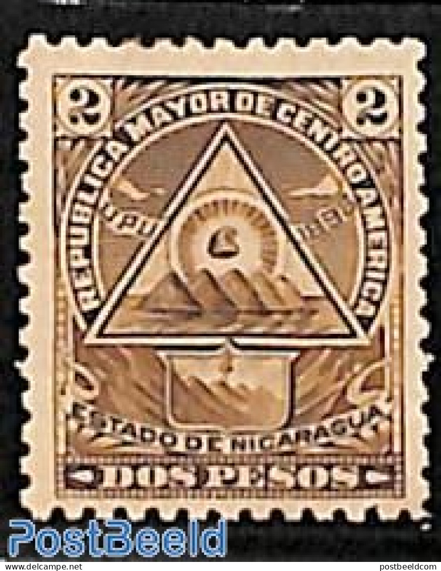Nicaragua 1898 2p, Without WM, Stamp Out Of Set, Unused (hinged) - Nicaragua