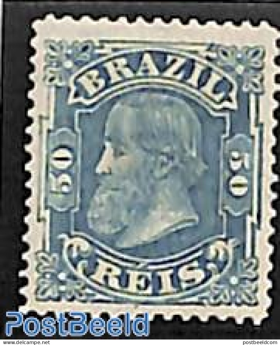 Brazil 1884 50R, Blue, Stamp Out Of Set, Unused (hinged) - Nuevos