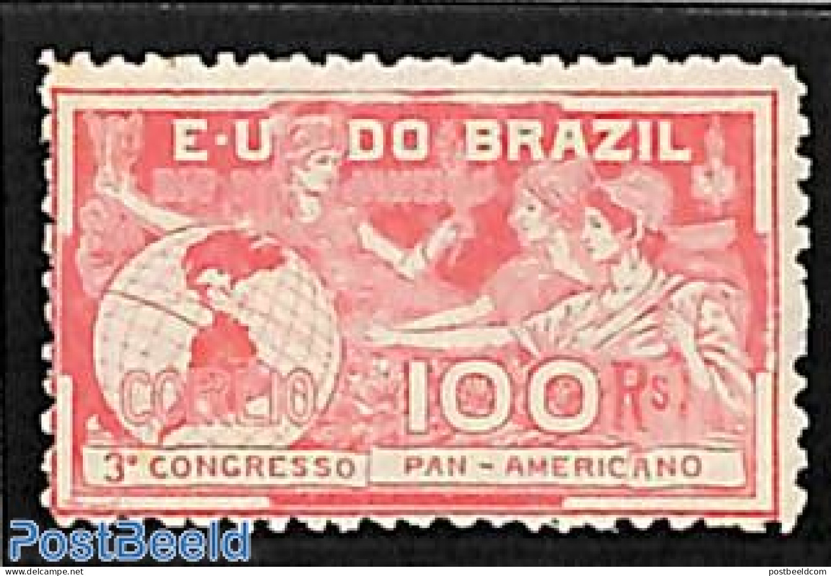 Brazil 1906 100R, Stamp Out Of Set, Mint NH, Various - Globes - Ongebruikt
