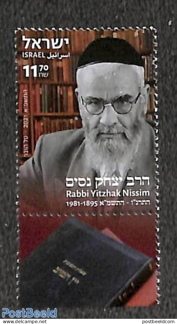 Israel 2021 Rabbi Yitzak Nissim 1v, Mint NH, Religion - Judaica - Ungebraucht