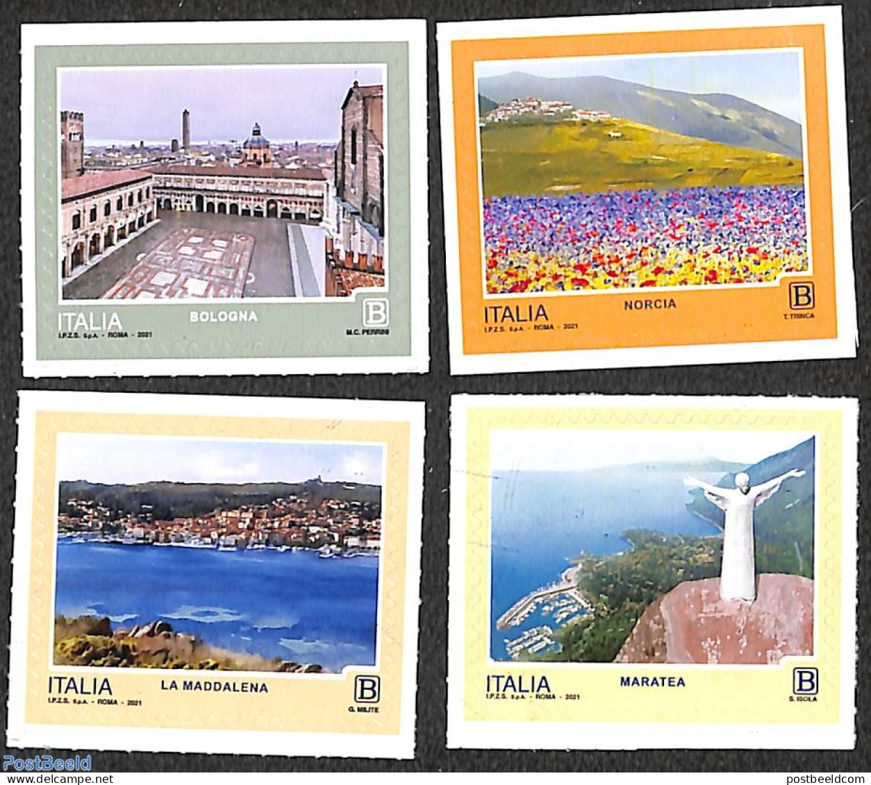 Italy 2021 Tourism 4v S-a, Mint NH, Various - Tourism - Art - Sculpture - Other & Unclassified