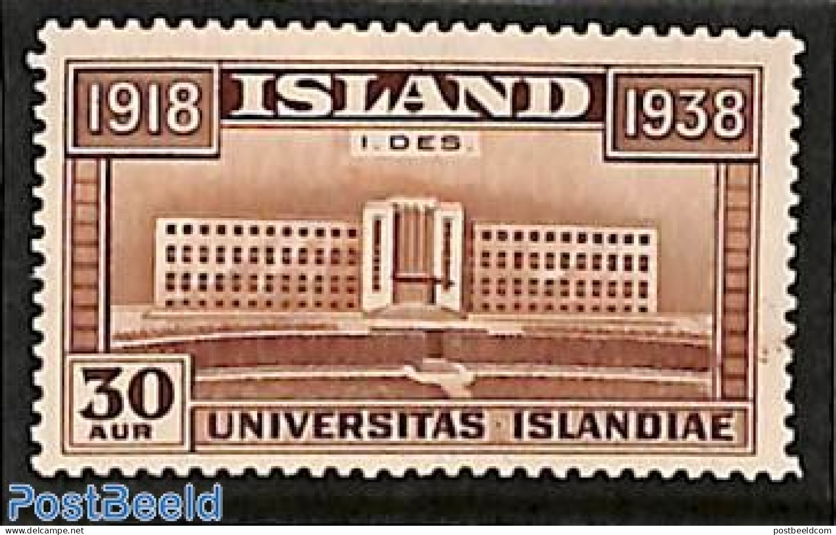 Iceland 1938 30a, Stamp Out Of Set, Mint NH, Science - Education - Nuovi