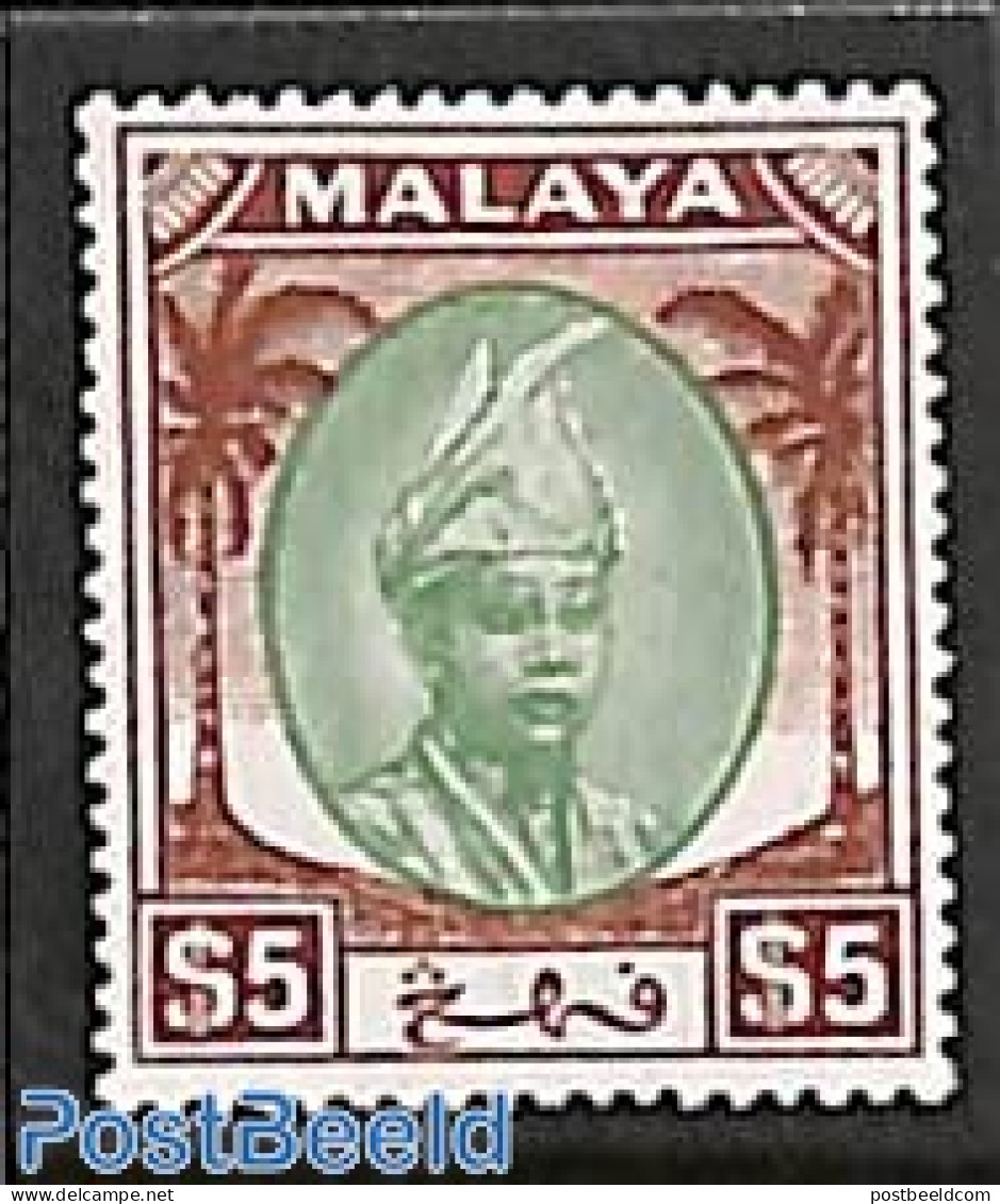 Malaysia 1950 Pahang, 5$, Stamp Out Of Set, Unused (hinged) - Otros & Sin Clasificación