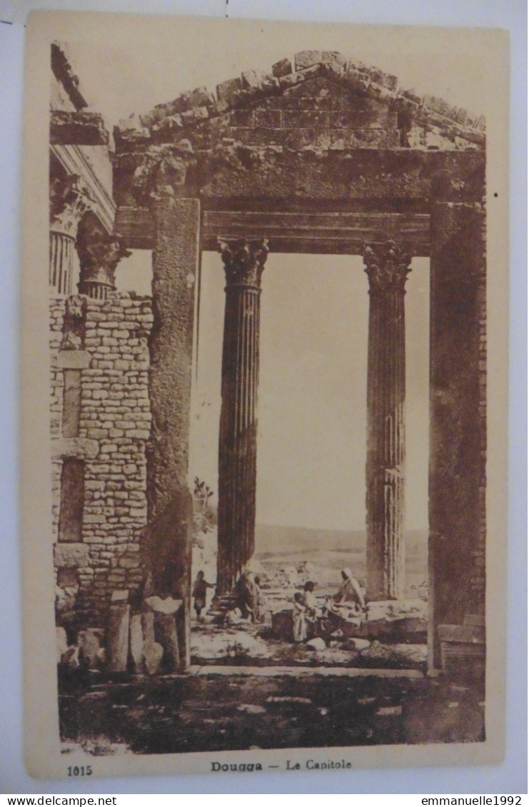 CPA Tunisie Ruines Romaines De Dougga - Le Capitole - Vers 1910 Sépia - Tunisie