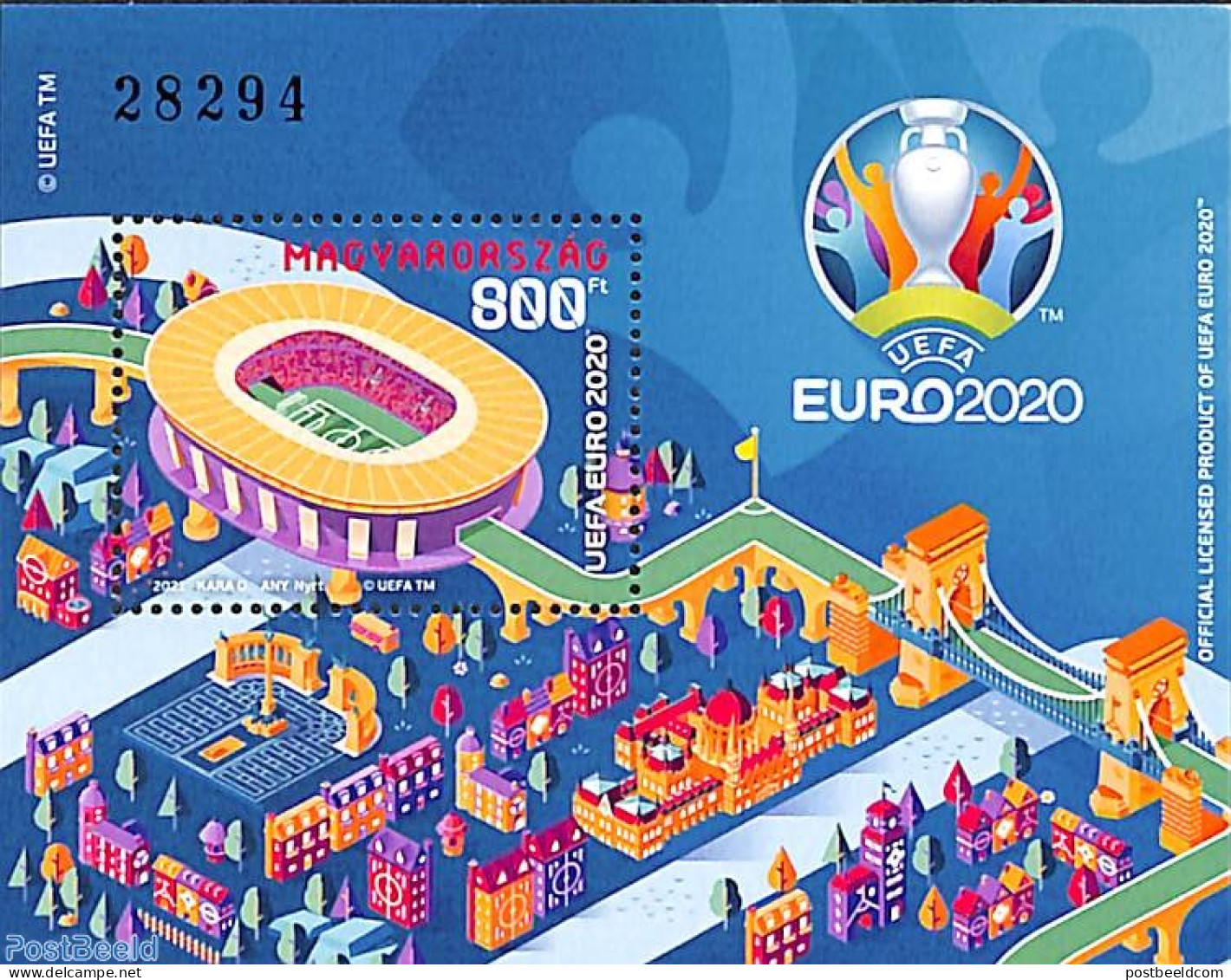 Hungary 2021 UEFA Euro 2020 S/s, Mint NH, Sport - Football - Ongebruikt