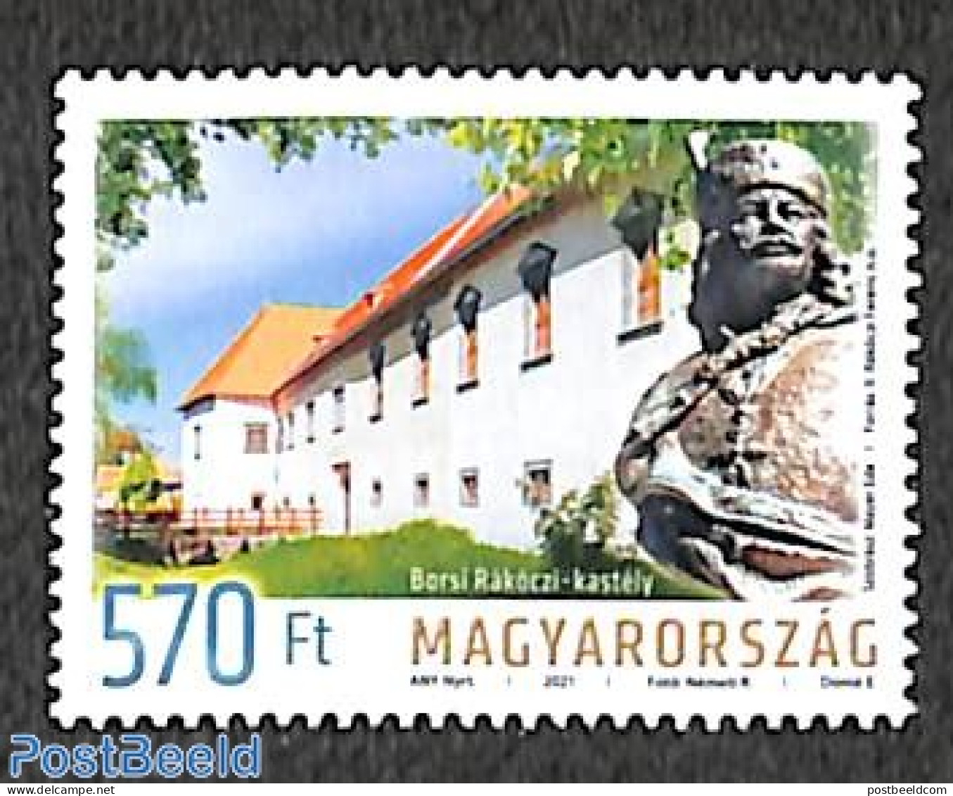 Hungary 2021 Castle Borsi Rakoczi 1v, Mint NH, Art - Castles & Fortifications - Sculpture - Neufs