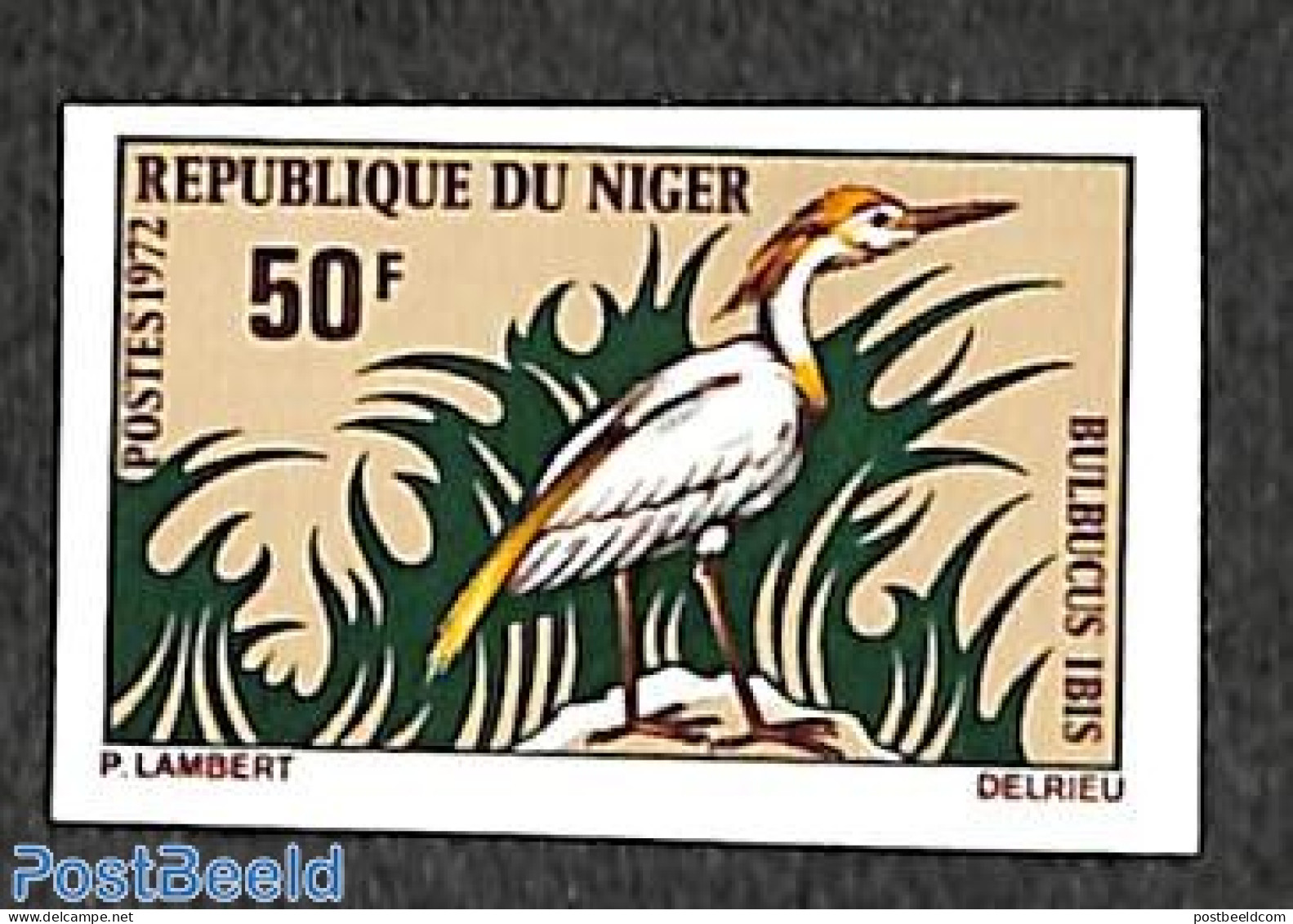 Niger 1972 Definitive, Bird 1v, Imperforated, Mint NH, Nature - Birds - Niger (1960-...)