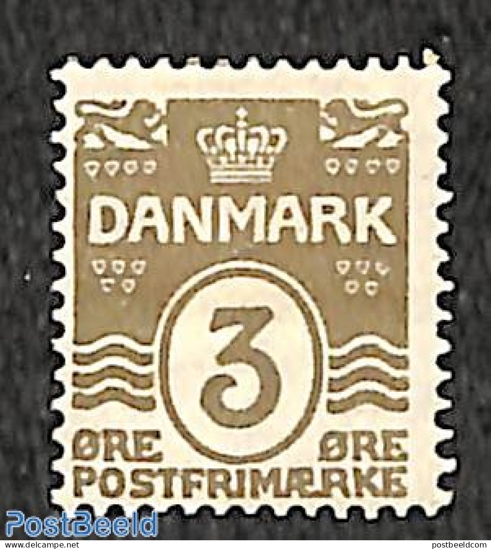 Denmark 1905 3o, Stamp Out Of Set, Mint NH - Ongebruikt