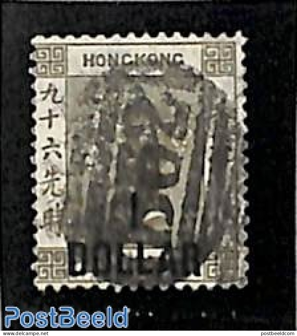 Hong Kong 1885 1$ On 96c, Used, Used Stamps - Gebruikt