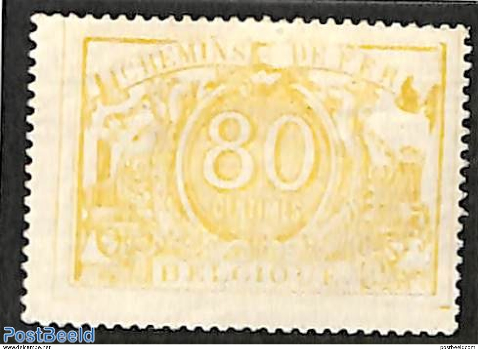 Belgium 1882 80c, Railway Stamp, Stamp Out Of Set, Unused (hinged) - Ongebruikt