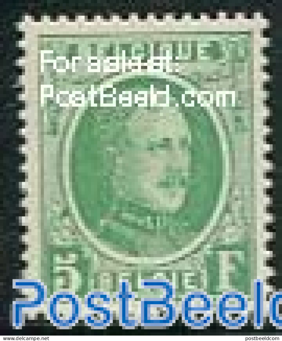 Belgium 1927 5F, Stamp Out Of Set, Mint NH - Ungebraucht