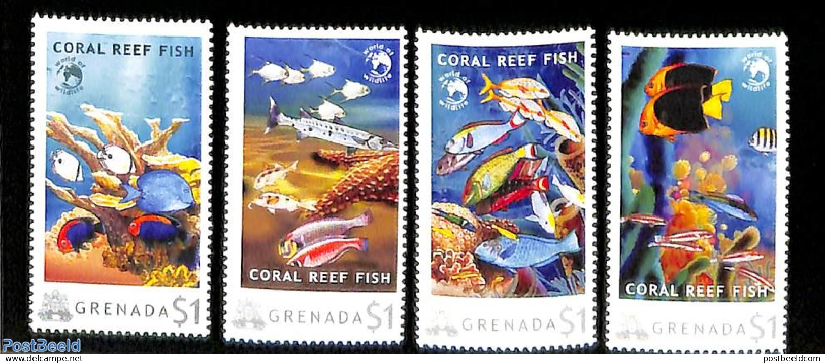 Grenada 2012 Personal Stamp Set 4v, Mint NH, Nature - Fish - Poissons