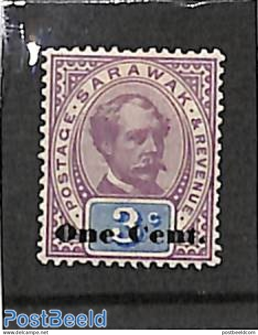 Malaysia 1892 Sarawak, One Cent Overprint (capital O And C) 1v, Unused (hinged) - Autres & Non Classés