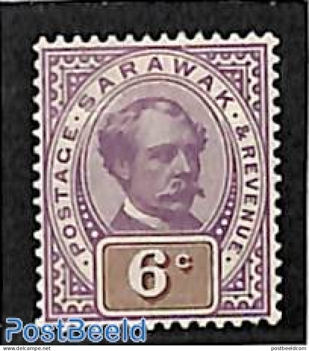 Malaysia 1888 Sarawak, 6c, Stamp Out Of Set, Unused (hinged) - Otros & Sin Clasificación