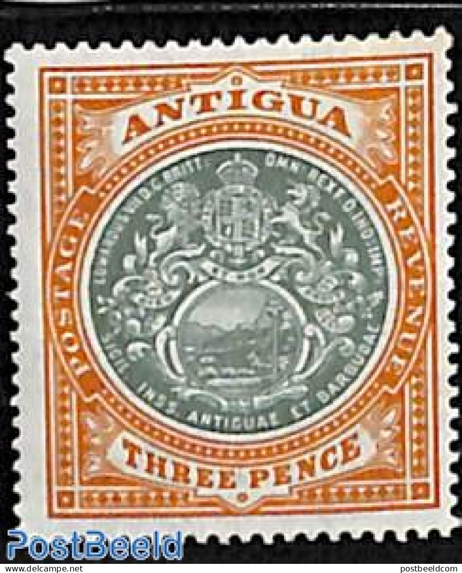 Antigua & Barbuda 1903 3d, WM Crown-CC, Stamp Out Of Set, Unused (hinged) - Antigua And Barbuda (1981-...)
