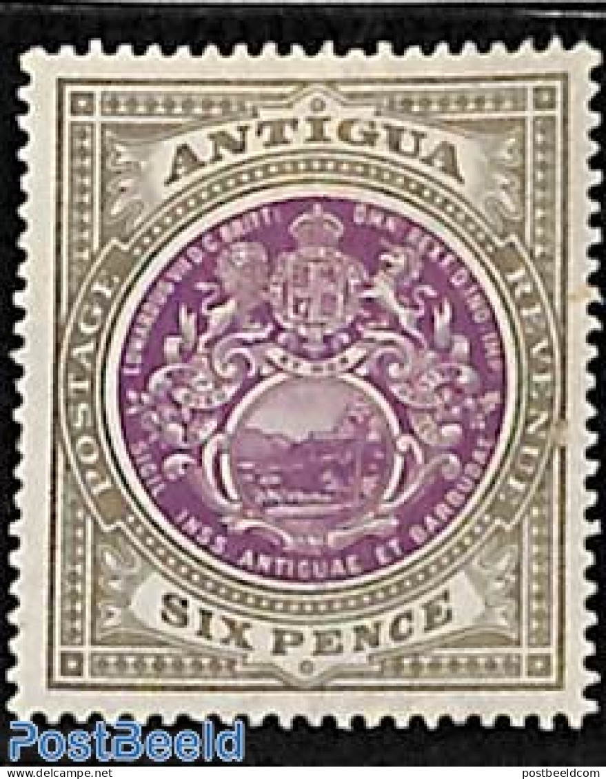 Antigua & Barbuda 1903 6d, WM Crown-CC, Stamp Out Of Set, Unused (hinged) - Antigua And Barbuda (1981-...)