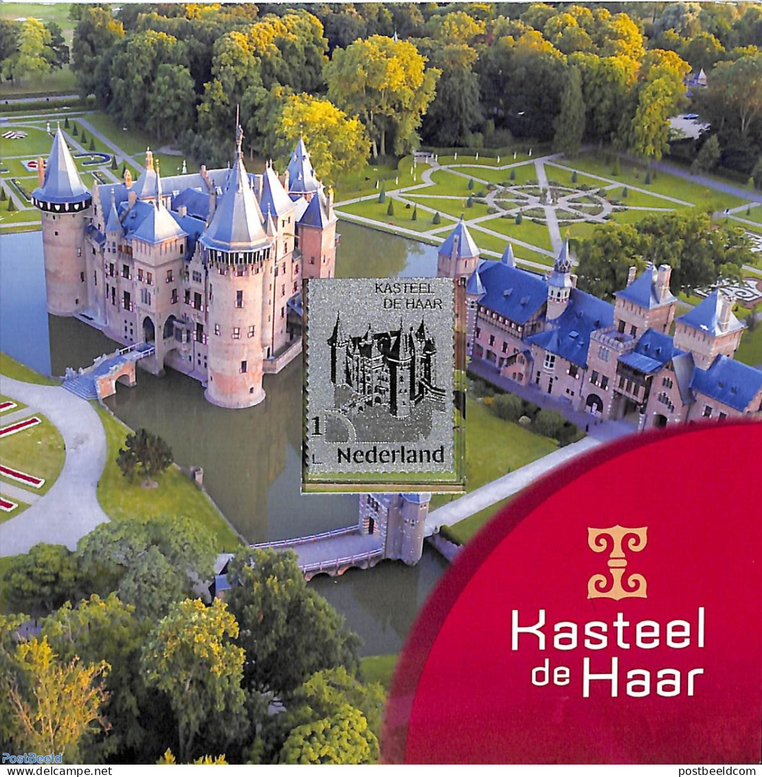 Netherlands - Personal Stamps TNT/PNL 2021 Kasteel De Haar, Silver Stamp In Pack, Mint NH, Various - Other Material Th.. - Fouten Op Zegels