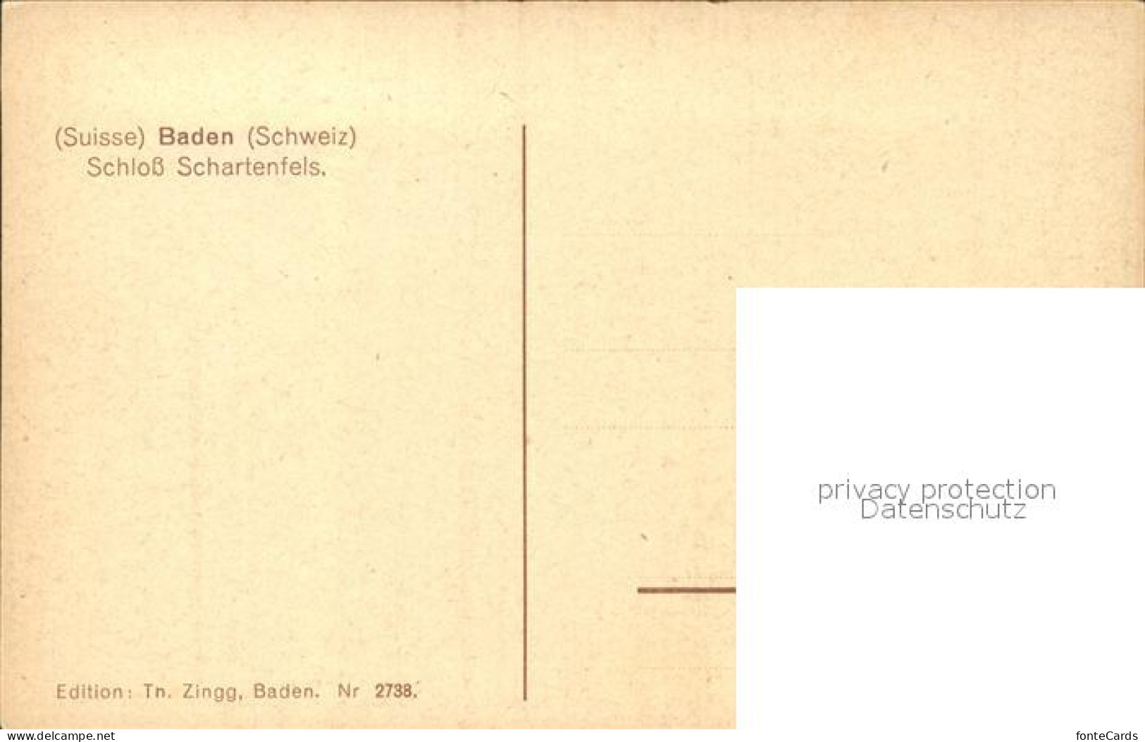 11667430 Baden AG Schloss Schartenfels Kuenstlerkarte Baden - Altri & Non Classificati