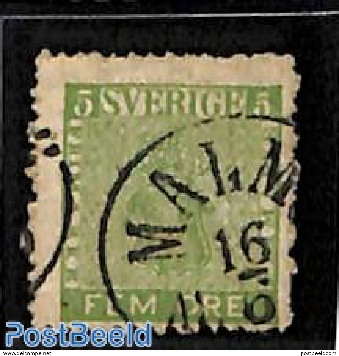 Sweden 1858 5o, Used, Used Stamps - Oblitérés