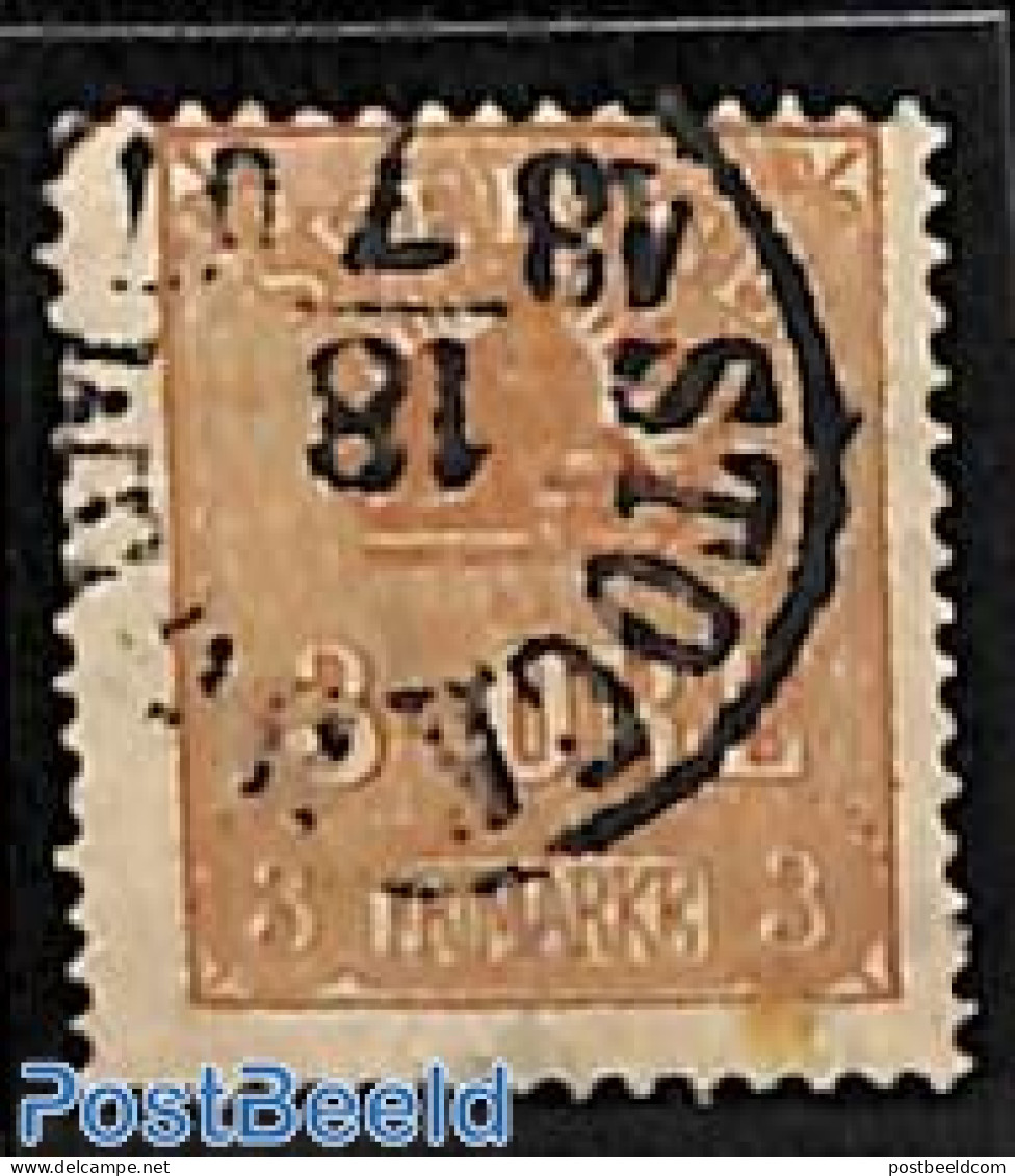 Sweden 1862 3o, Used, Used Stamps - Gebruikt