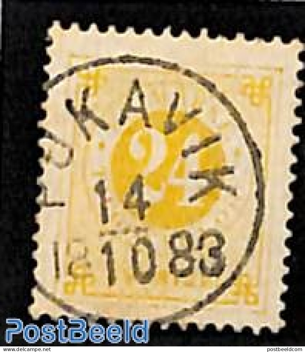 Sweden 1877 24o, Perf. 13, Used. POKAVIK, Used Stamps - Gebruikt