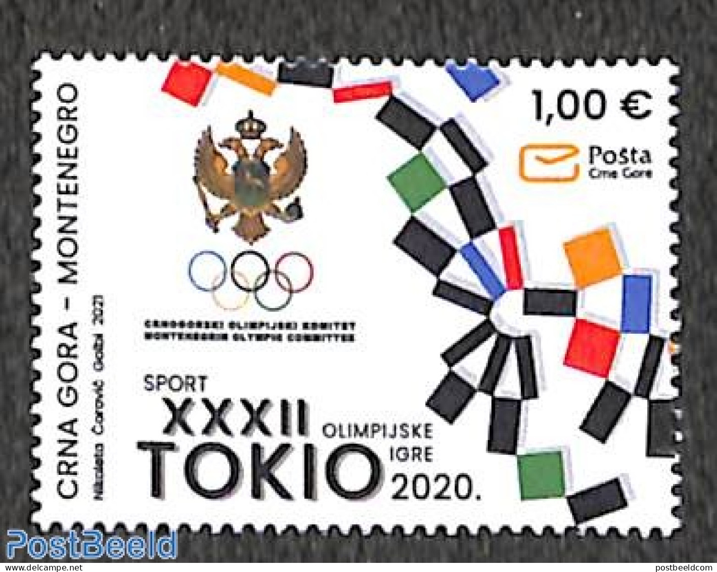 Montenegro 2021 Olympic Games 1v, Mint NH, Sport - Olympic Games - Montenegro