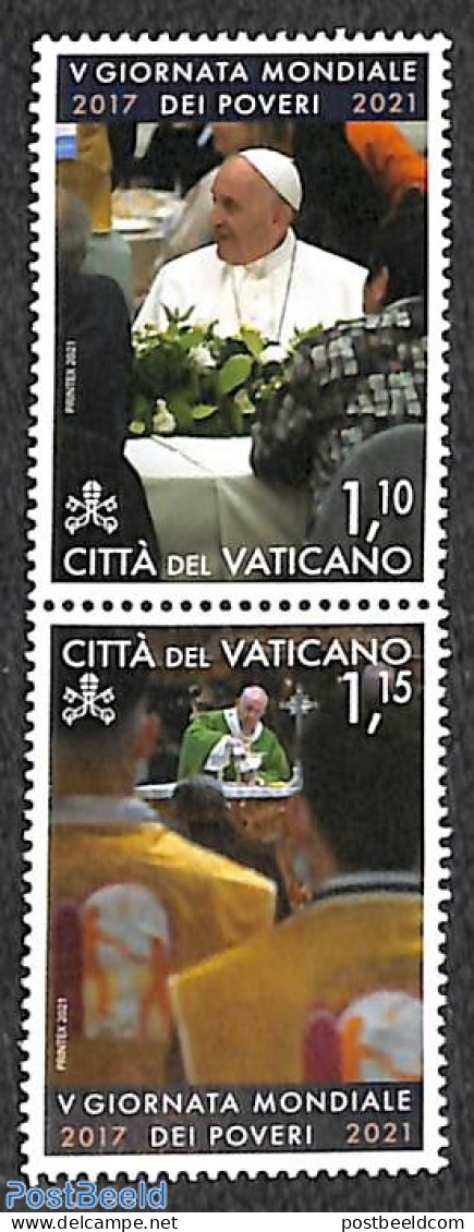 Vatican 2021 World Day Of Poor People 2v [:], Mint NH - Ungebraucht