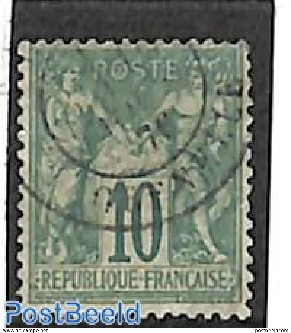 France 1876 10c Green, Type I, Used, Used Stamps - Usati