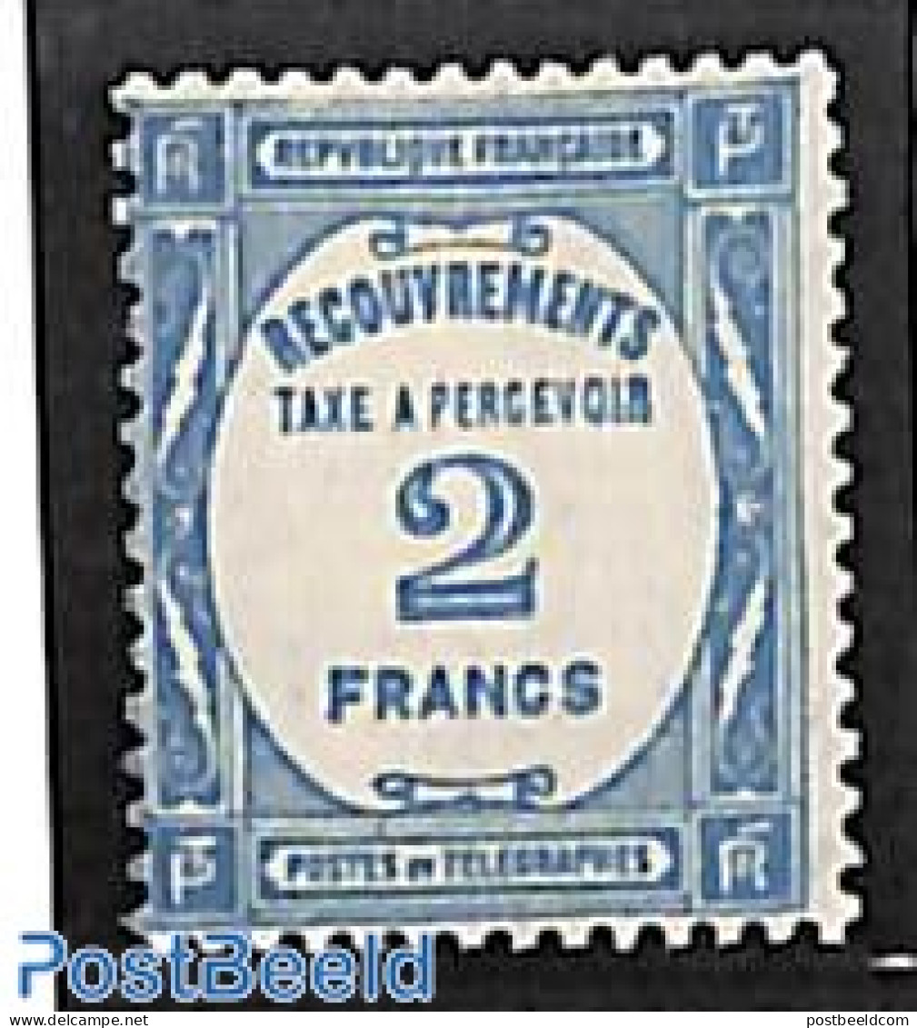 France 1927 2Fr, Stamp Out Of Set, Mint NH - Ongebruikt