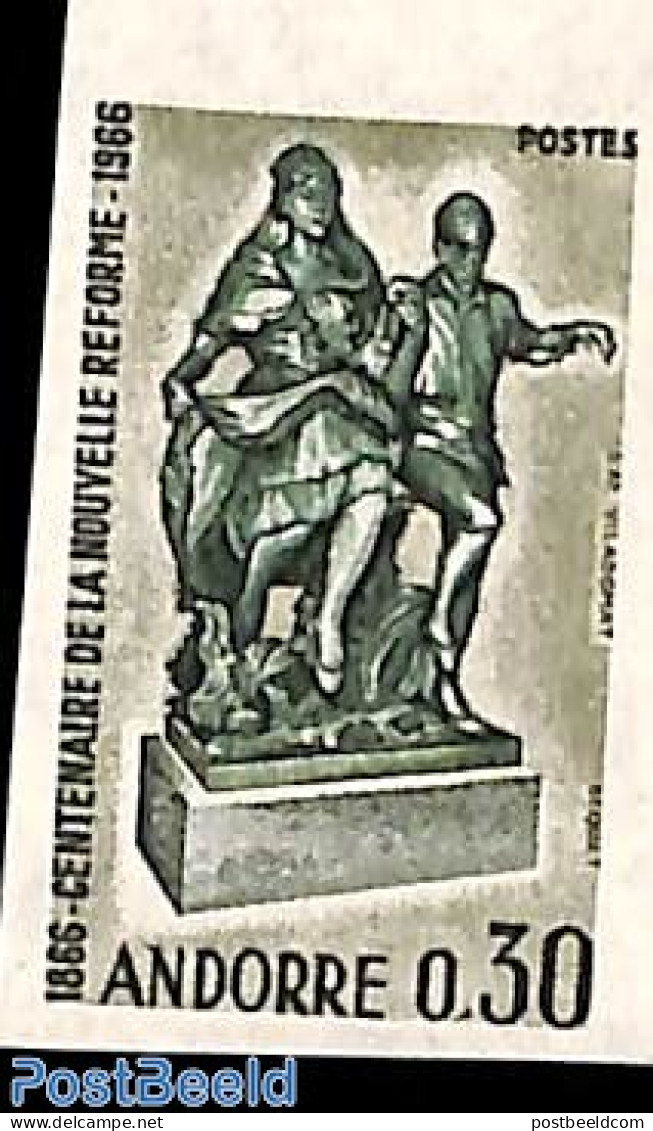 Andorra, French Post 1967 Administrative Reforms 1v, Imperforated, Mint NH, Art - Sculpture - Neufs