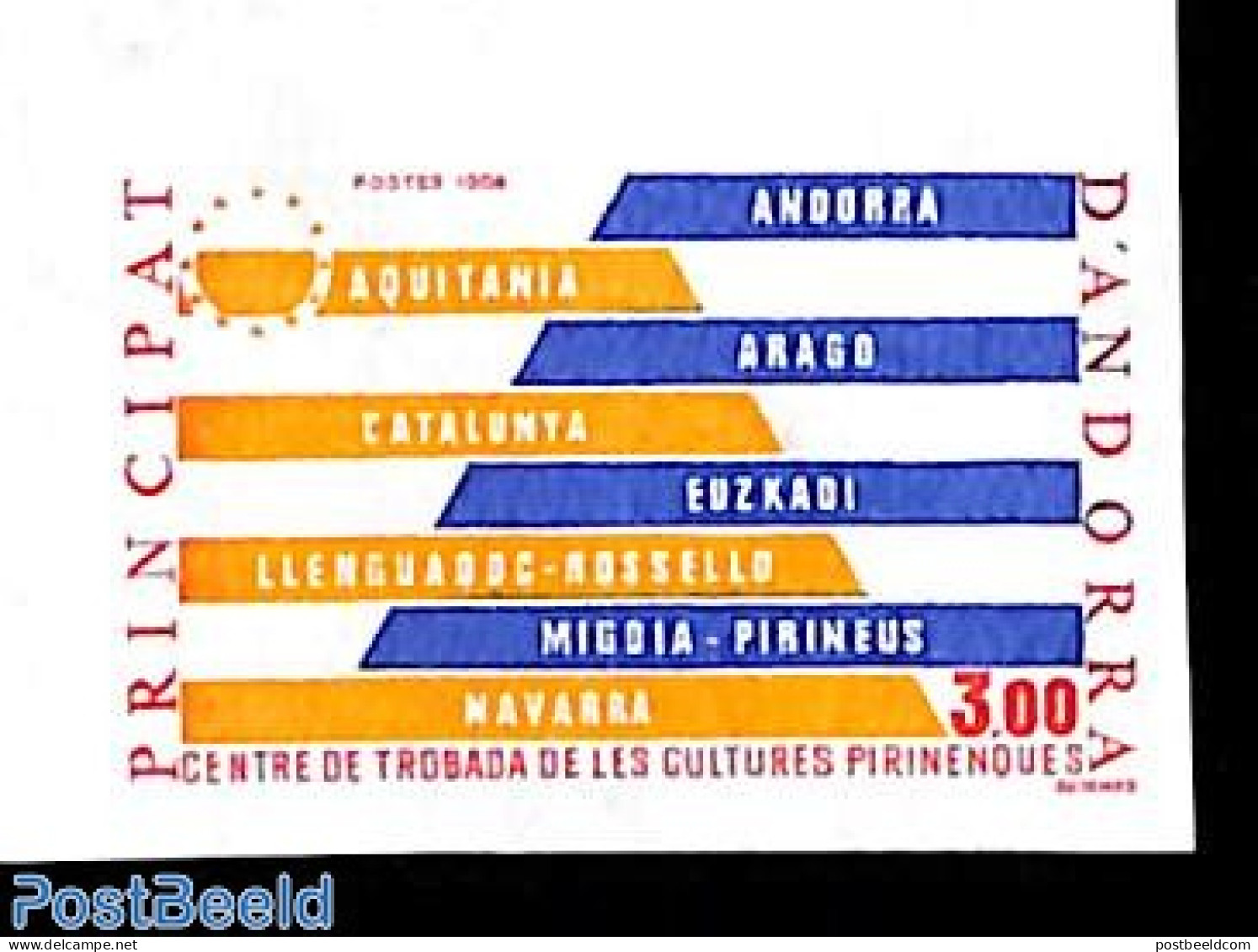 Andorra, French Post 1984 Pyrenean Culture 1v, Imperforated, Mint NH, History - Europa Hang-on Issues - Nuevos