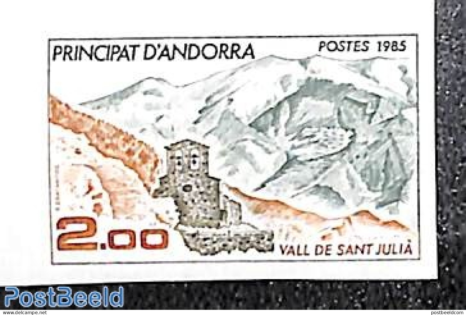 Andorra, French Post 1985 Tourism 1v, Imperforated, Mint NH, Religion - Various - Churches, Temples, Mosques, Synagogu.. - Ongebruikt