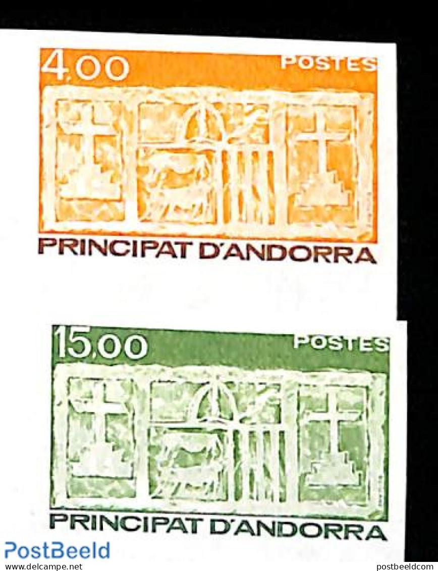 Andorra, French Post 1986 Definitives 2v, Imperforated, Mint NH, History - Coat Of Arms - Nuevos
