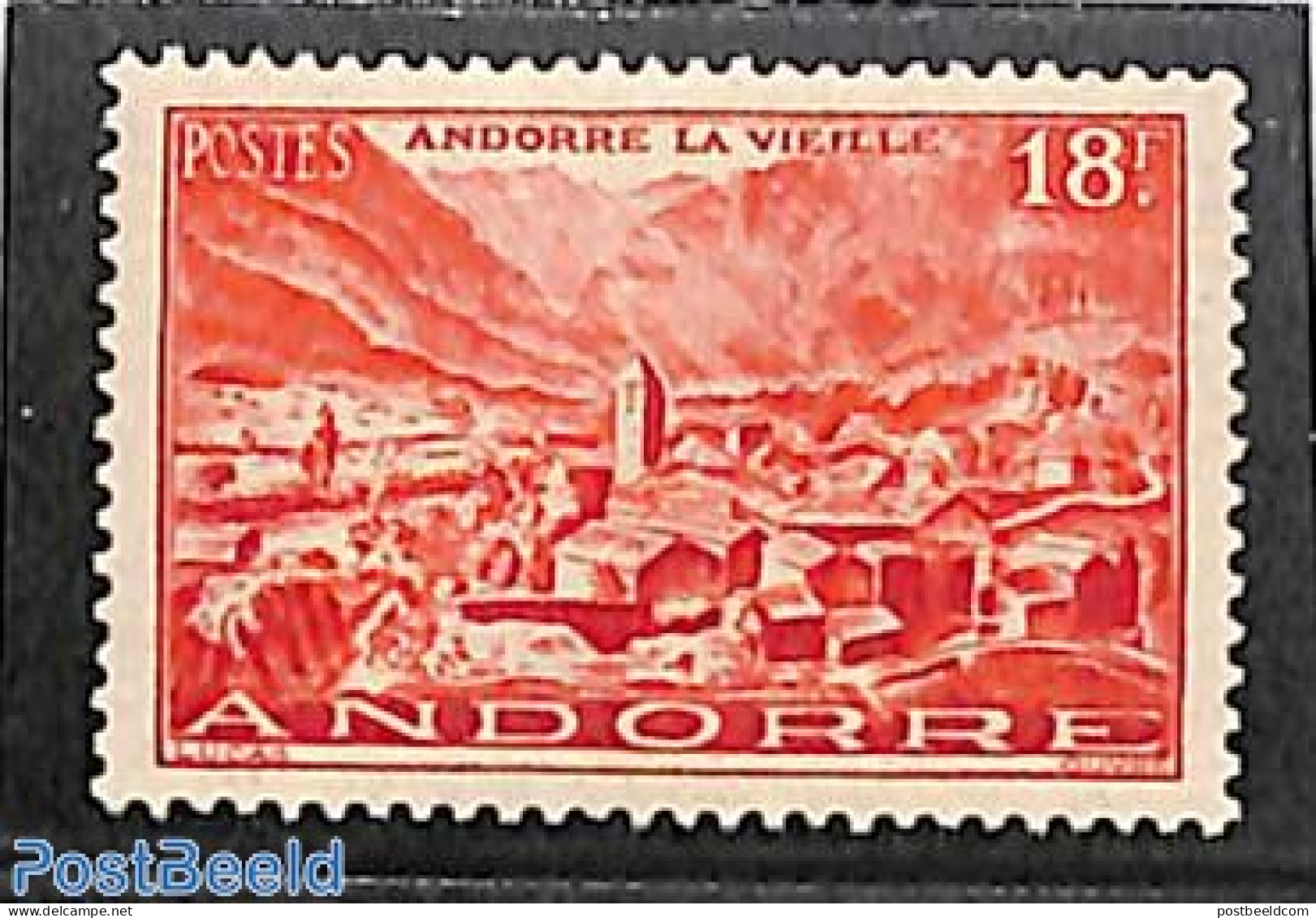 Andorra, French Post 1951 18f, Stamp Out Of Set, Mint NH - Nuevos