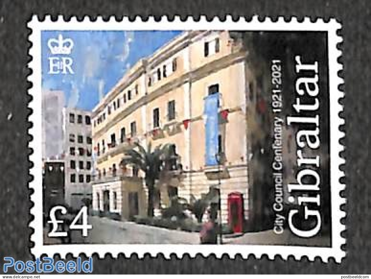 Gibraltar 2021 100 Years City Council 1v, Mint NH - Gibraltar