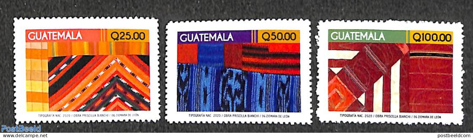 Guatemala 2020 Definitives 3v, Mint NH, Various - Textiles - Textil