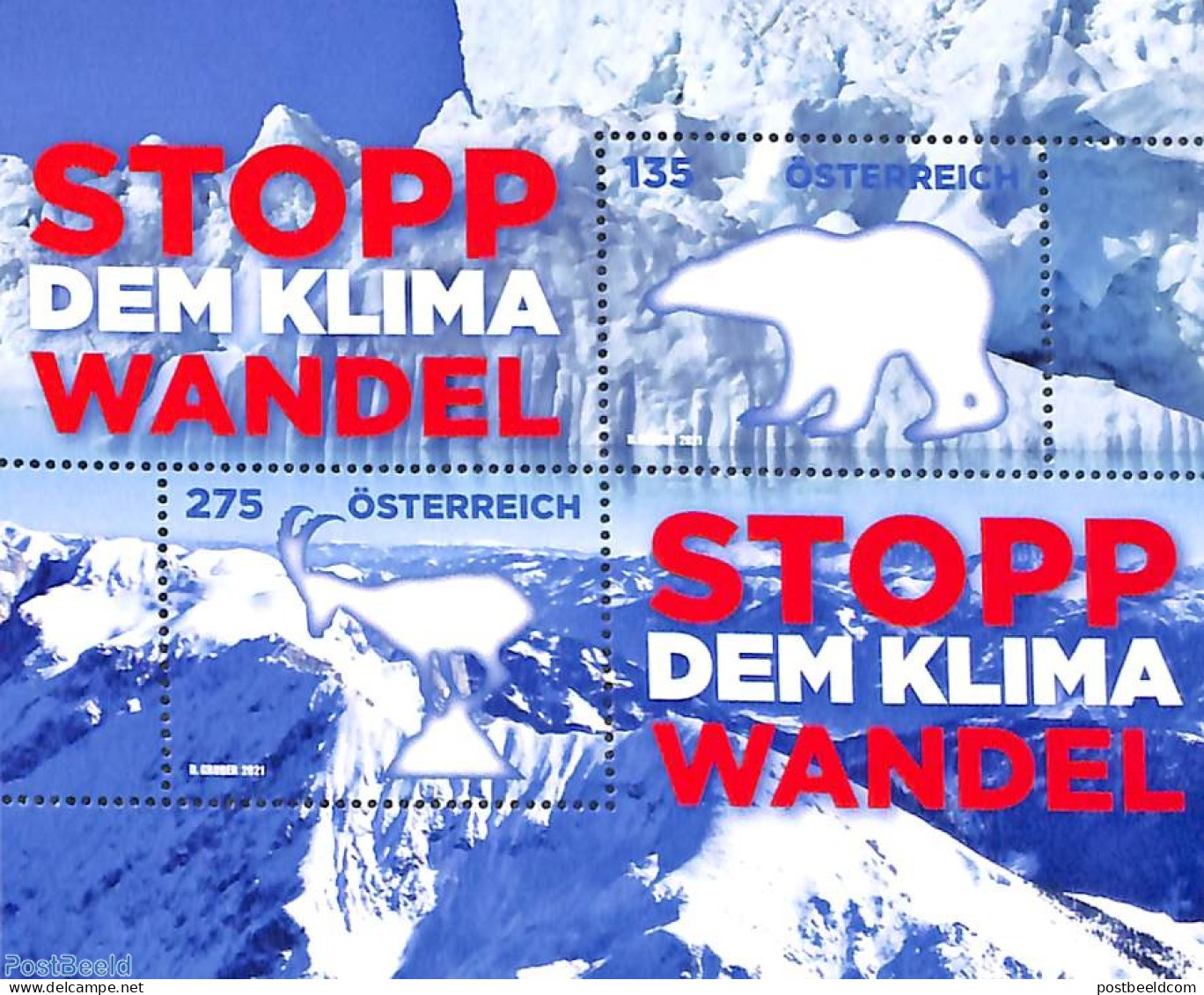 Austria 2021 Stop Climate Change S/s, Mint NH, Nature - Environment - Neufs