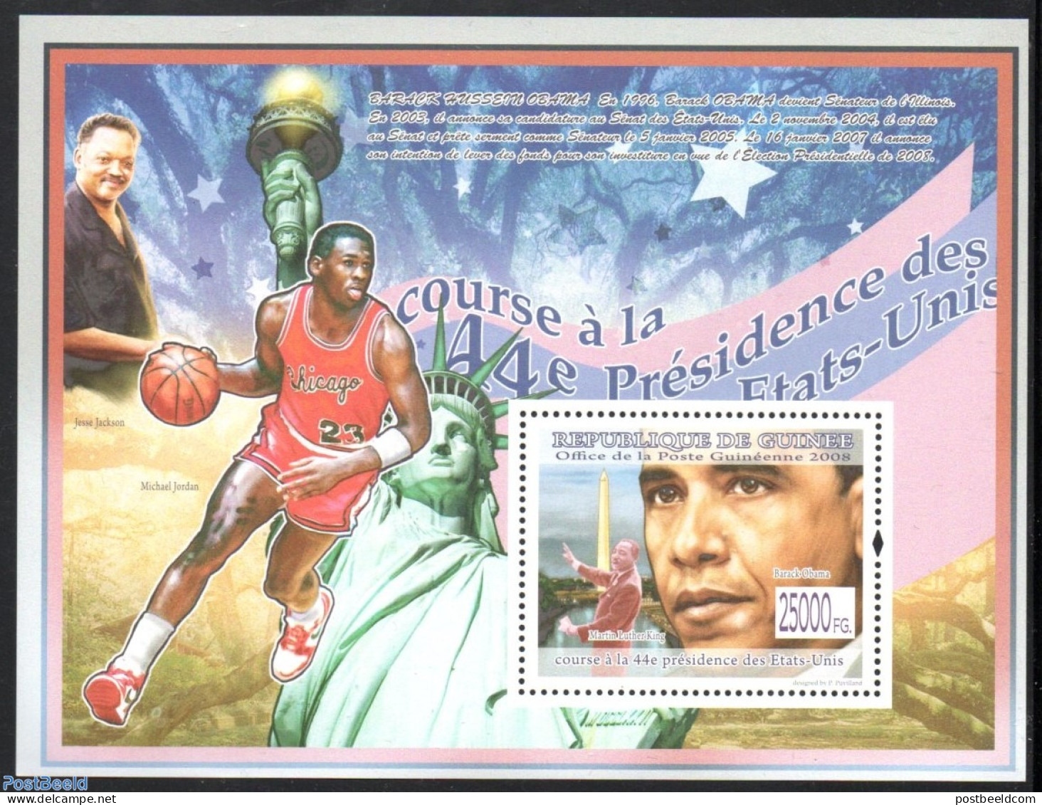 Guinea, Republic 2009 Barack Obama S/s, Mint NH, History - Sport - American Presidents - Nobel Prize Winners - Peace -.. - Prix Nobel