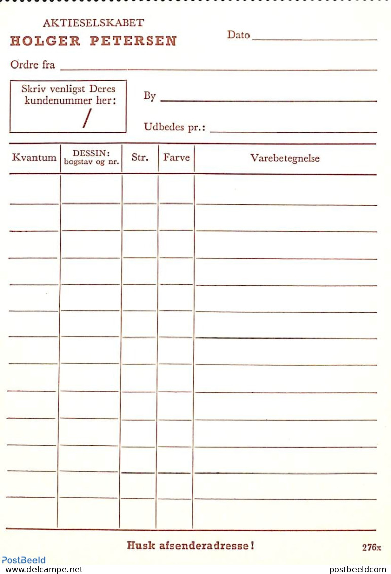 Denmark 1953 Private Postcard Holger Petersen, Unused Postal Stationary - Brieven En Documenten
