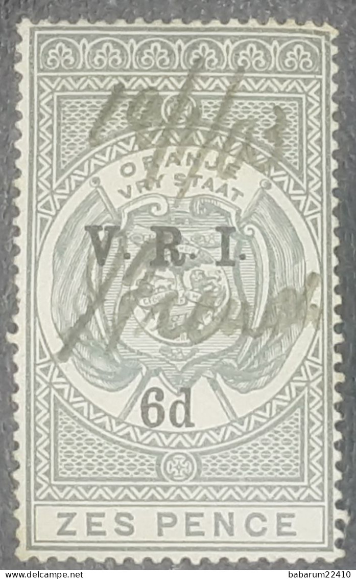 État Libre D Orange 1900 Fiscal 6 D - Stato Libero Dell'Orange (1868-1909)