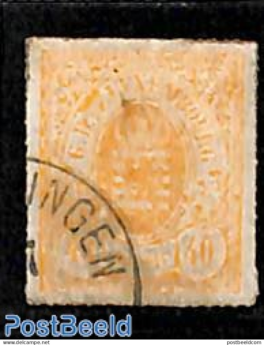 Luxemburg 1867 40c Orange, Used, Used Stamps - Usati